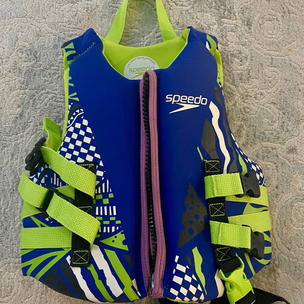 Speedo Kids Swim Vest - Blue and Green